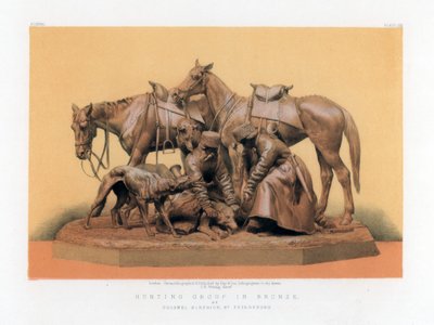 Grupo de Caza en Bronce, siglo XIX de John Burley Waring