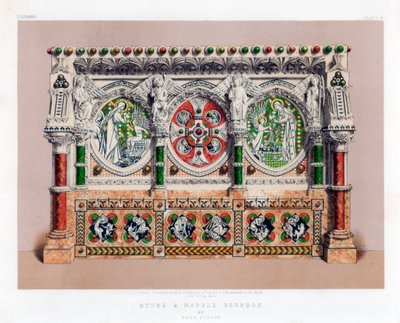 Retablo de piedra y mármol, siglo XIX de John Burley Waring