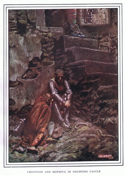 Cristiano y Esperanzado en el Castillo de la Duda de John Byam Liston Shaw