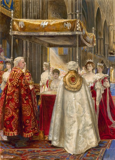 Coronación del Rey Eduardo VII y la Reina Alejandra, 1904 de John Byam Liston Shaw