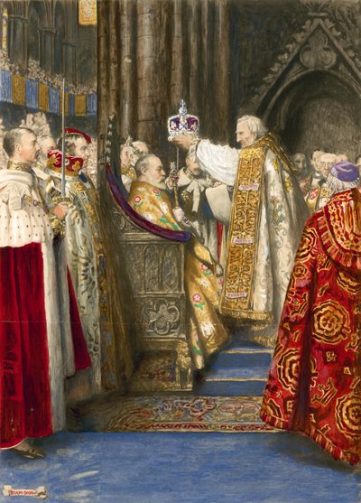 Coronación del Rey Eduardo VII y la Reina Alejandra, 1904 de John Byam Liston Shaw