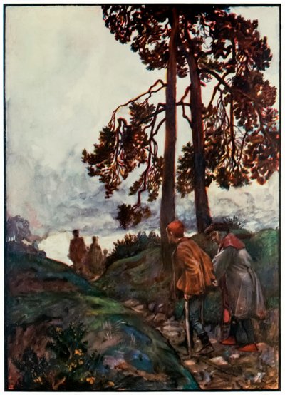"Débil y Listo para Detenerse traen la retaguardia" de "El Progreso del Peregrino de Este Mundo, Al Que Está Por Venir" de John Bunyan de John Byam Liston Shaw