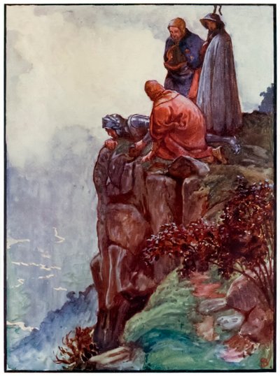 "Error de la colina" de "El progreso del peregrino de este mundo, al que está por venir" de John Bunyan de John Byam Liston Shaw