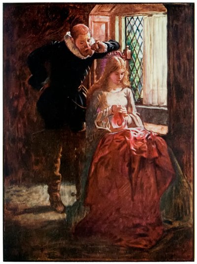 El Sr. Brisk y Misericordia de El progreso del peregrino de este mundo al venidero por John Bunyan (1628-1688) Ilustración de Byam Shaw (1872-1919), el Sr. Brisk corteja a Misericordia hasta que descubre su de John Byam Liston Shaw