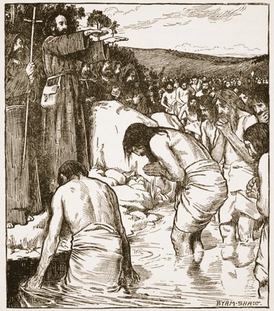 El bautismo en Tara, ilustración de 
