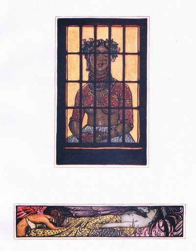 La historia de Lilavanti, ilustración de El jardín de Kama (y otras letras de la India), 1920 de John Byam Liston Shaw