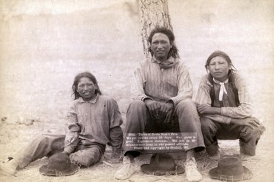 Tres adolescentes Lakota con ropa occidental, 1891 de John C. H. Grabill