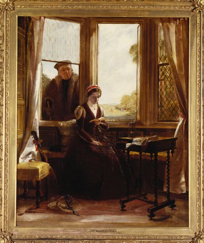 Lady Jane Grey y Roger Ascham, 1853 de John Callcott Horsley