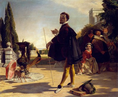 Shakespeare, Noche de Reyes, Acto II, Escena V de John Callcott Horsley