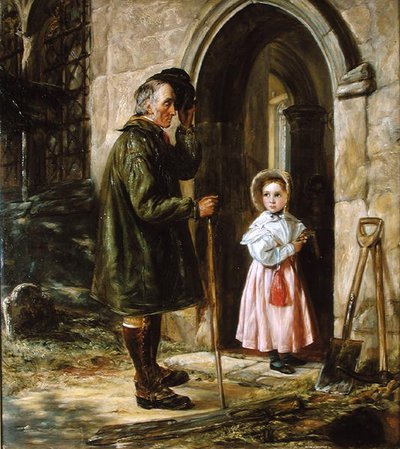 El contraste: juventud y vejez de John Callcott Horsley