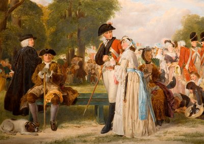 El mundo olvidado - Tarde de domingo en los jardines de Kensington, 1877 de John Callcott Horsley