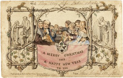 La primera tarjeta de Navidad de John Callcott Horsley