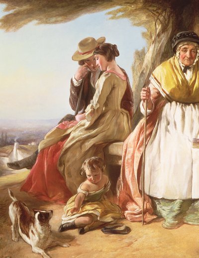 Juventud y vejez (detalle) de John Callcott Horsley