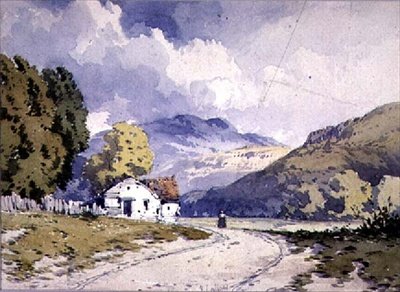 Un paisaje montañoso de John Callow
