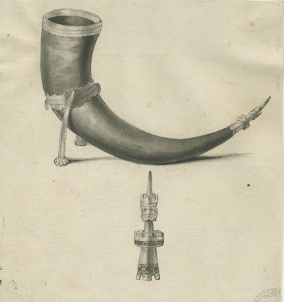 Lichfield - Cuerno para beber: dibujo a pluma y sepia, nd [1748-1817] de John Carter