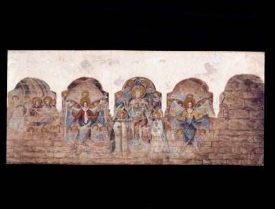 Estudio de las pinturas murales de la Sala Capitular (acuarela sobre papel) de John Carter