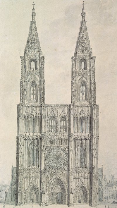Fachada oeste de la Catedral de Estrasburgo de John Carter