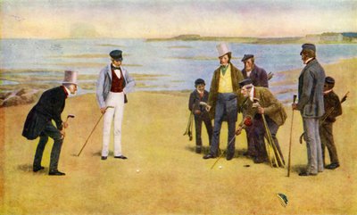 La Stymie, un cuarteto jugando al golf en North Berwick de John Charles (after) Dollman