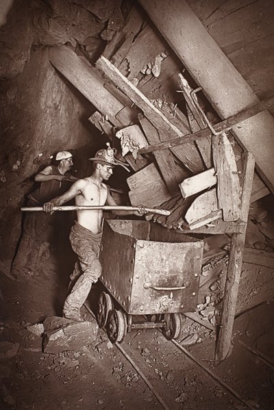 Un molino en la mina 412, Dolcoath, ilustración de 