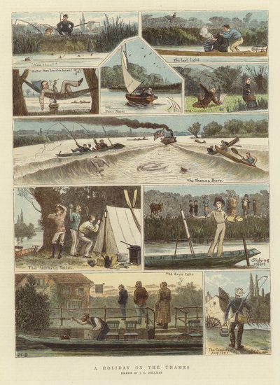 Un día de fiesta en el Támesis de John Charles Dollman