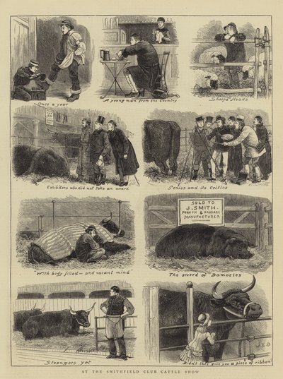En la Exposición de Ganado del Club Smithfield de John Charles Dollman
