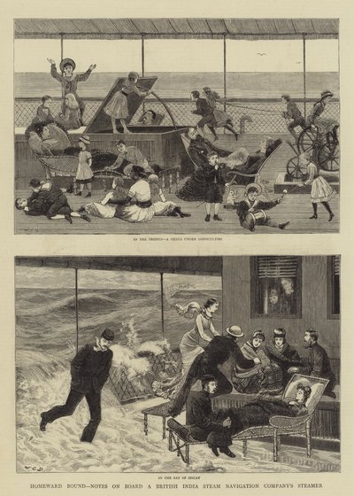 De regreso a casa, notas a bordo de un vapor de la Compañía de Navegación a Vapor de la India Británica de John Charles Dollman