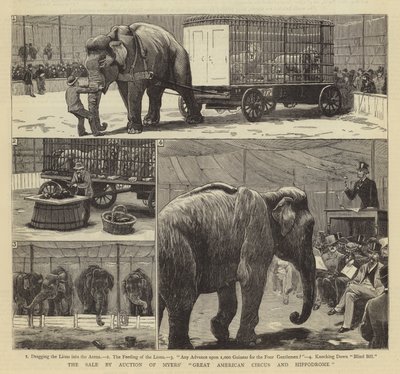 La venta por subasta del Gran Circo y el Hipódromo Americano de Myers de John Charles Dollman