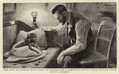 Los mejores amigos deben separarse, un incidente en un transatlántico sudafricano de regreso a casa de John Charles Dollman