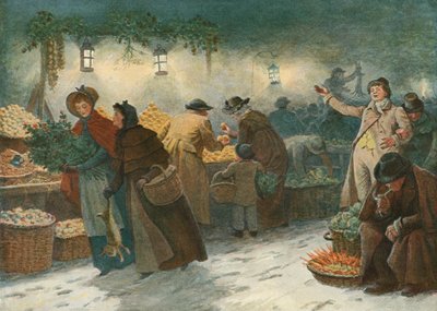 Compras en Londres en la víspera de Navidad de John Charles after Dollman