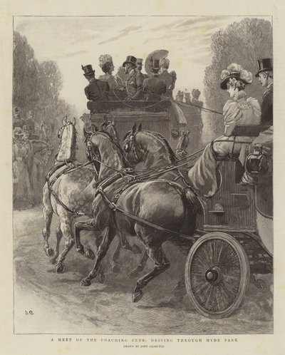 Encuentro del Club de Carruajes, conduciendo por Hyde Park de John Charlton
