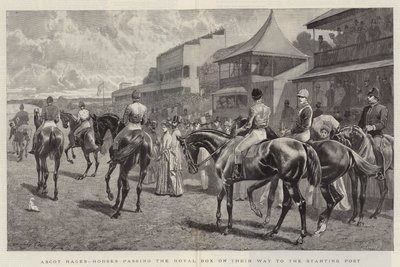 Carreras de Ascot, Caballos pasando por la Tribuna Real en su Camino al Punto de Partida de John Charlton