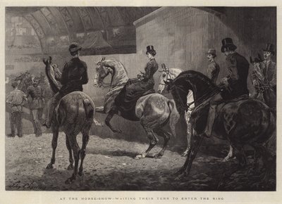En la exhibición de caballos, esperando su turno para entrar al ring de John Charlton