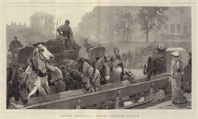 Bocetos de Londres, un abrevadero en la calle de John Charlton