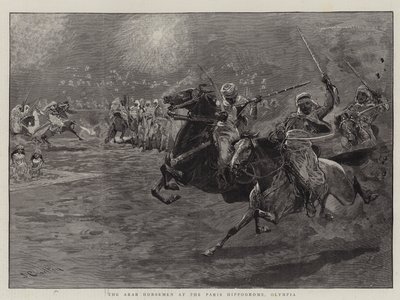 Los jinetes árabes en el Hipódromo de París, Olympia de John Charlton