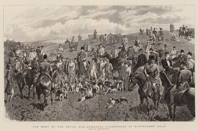 La Reunión de los Sabuesos de Devon y Somerset en Hawkcombe Head de John Charlton
