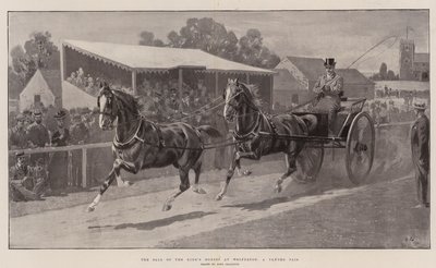 La venta de los caballos del rey en Wolferton, un par en tándem de John Charlton