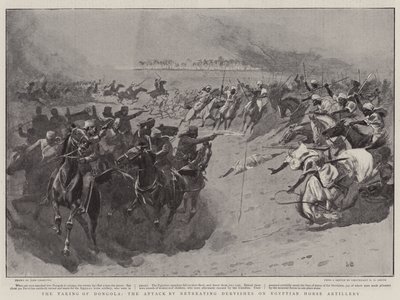 La toma de Dongola, el ataque de los derviches en retirada a la artillería a caballo egipcia de John Charlton