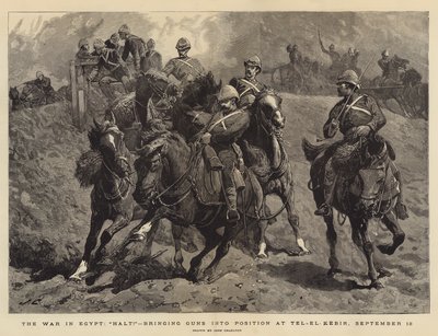 La Guerra en Egipto, ¡Alto!, Trayendo Cañones a Posición en Tel-el-Kebir, 13 de Septiembre de John Charlton