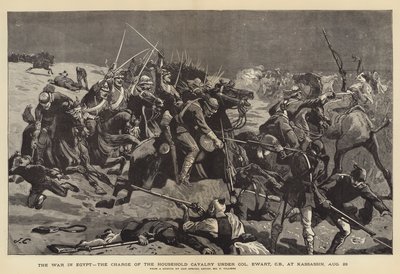 La guerra en Egipto, la carga de la caballería de la casa bajo el coronel Ewart, en Kassassin, 28 de agosto de John Charlton