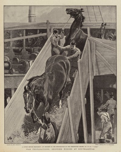 Preparativos de Guerra, embarque de Caballos en Southampton de John Charlton