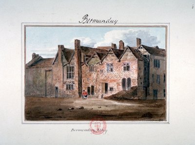 Abadía de San Salvador, Bermondsey, Londres, 1809 de John Chessell Buckler