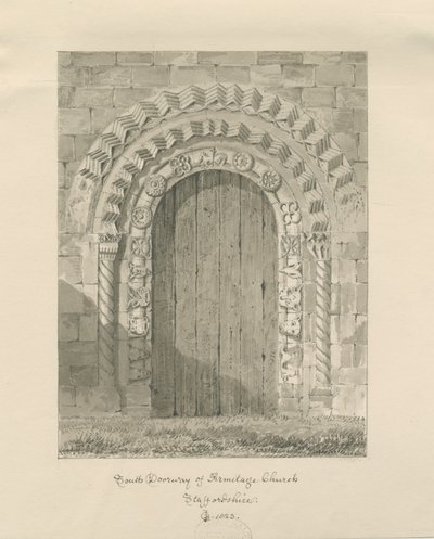 Iglesia de Armitage - Puerta Sur de John Chessell Buckler