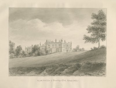 Parque de Armitage: dibujo en sepia de John Chessell Buckler