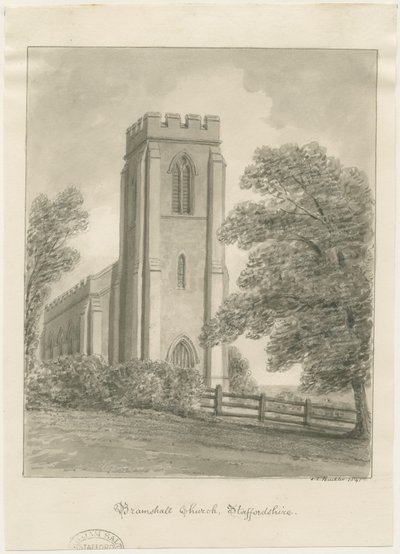 Iglesia de Bramshall de John Chessell Buckler