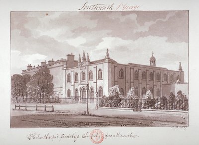 Capilla perteneciente a la Institución de la Sociedad Filantrópica, London Road, Southwark, Londres de John Chessell Buckler