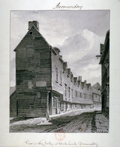 Dockhead Folly, Bermondsey, Londres, 1820 de John Chessell Buckler