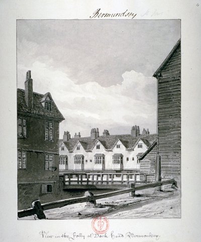 Dockhead Folly, Bermondsey, Londres, 1820 de John Chessell Buckler