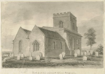Iglesia de Draycott in the Moors de John Chessell Buckler