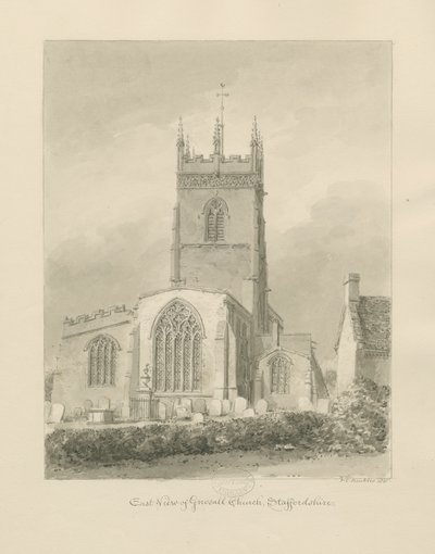 Iglesia de Gnosall de John Chessell Buckler