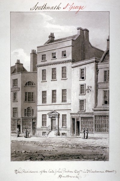 Casa en Blackman Street, Southwark, Londres, 1827 de John Chessell Buckler